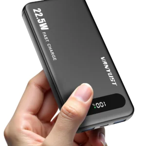 VANYUST 10000mAh Power Bank 22.5W – Fast Charging USB-C Portable Charger
