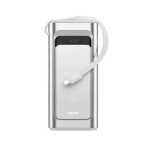 TALIX 100W Power Bank 10000mAh battery with Type C charging Cable 2-Port Digital Display High Capacity Portable for phone ipad