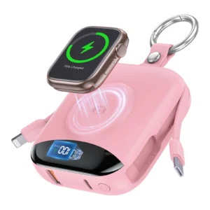 10000mAh Power Bank 22.5W – 4-in-1 Fast Charger with Built-In Cables