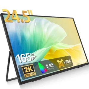 UPERFECT 24.5" 165HZ Portable Gaming Monitor 2560x1440 HDR Large Display 180°Adjustable Stand Travel Second Screen For Laptop